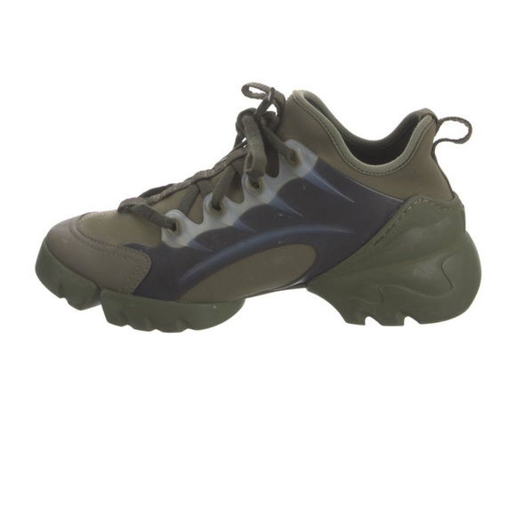 Dior D-Connect Chunky Sneakers  
Green  Neoprene Rubber Trim - Picture 1 of 6